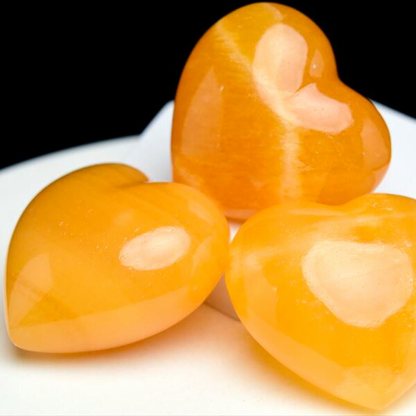 楽天市場】オレンジカルサイト ハート型 置物 タンブル【約52mm×約52mm
