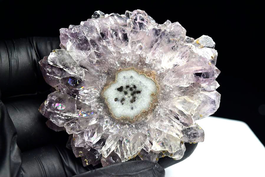 楽天市場】フラワーアメジスト スライス スタラクタイト 原石