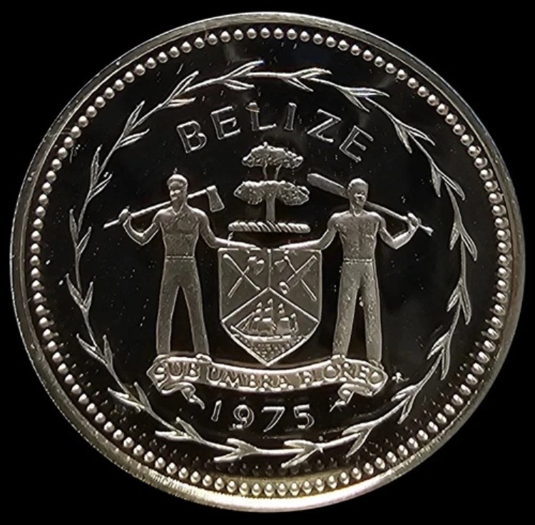 楽天市場】1975年 ベリーズ 25セント銀貨 プルーフコイン ルリハシバミ