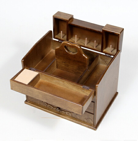 おままごと 木製ソーイングボックス お裁縫箱 フランスアンティーク