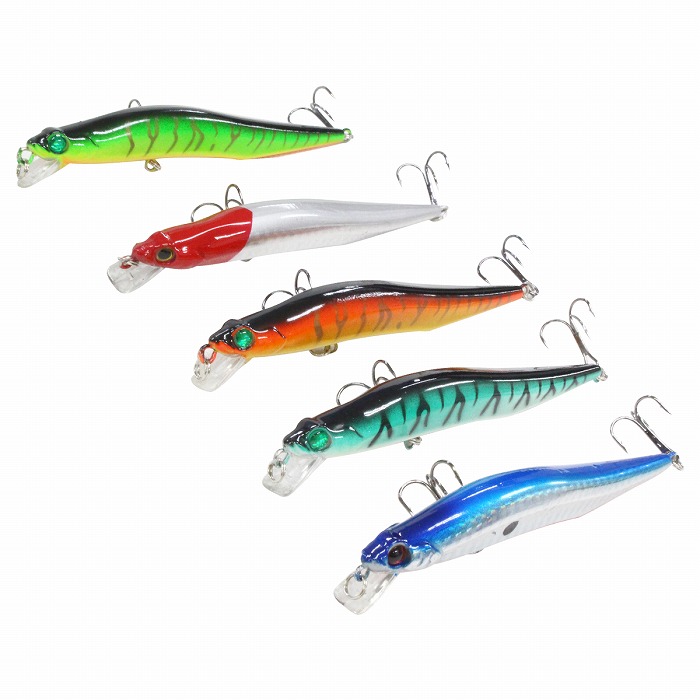 楽天市場】ルアー フローティングミノー 5個セット フィッシング