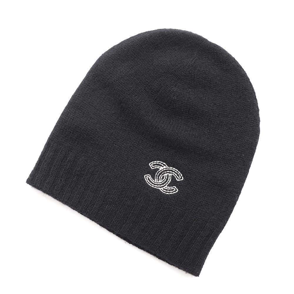 楽天市場】シャネル ニット帽 ココマーク カシミヤ CHANEL 帽子 【中古