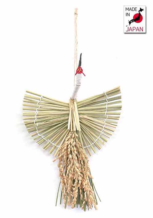 楽天市場】WARA細工 鶴【国産魚沼しめ飾り】【わら細工】【国産