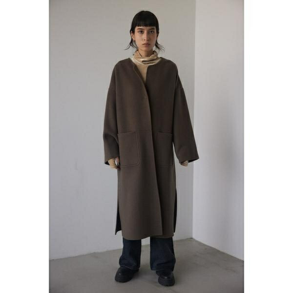 楽天市場】no collar rever coat／ブラック バイ マウジー（BLACK BY