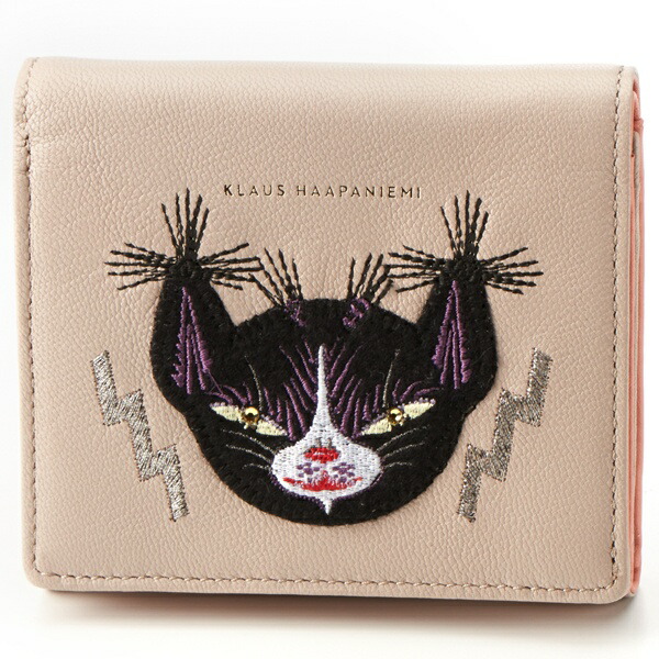 楽天市場】クラウスハーパニエミ 2つ折財布 黒猫刺繍入り／クラウス