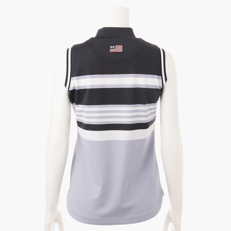 BRIEFING GOLF - WOMENS MARINE STRIPE NS HIGH NECK | ノースリーブ