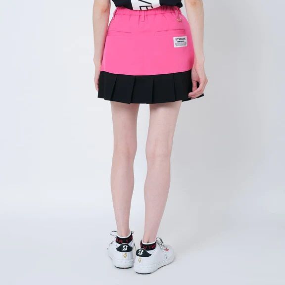ゴルフウェア】ピンク フリル付きスカート V12 - BI FLARE SKIRT