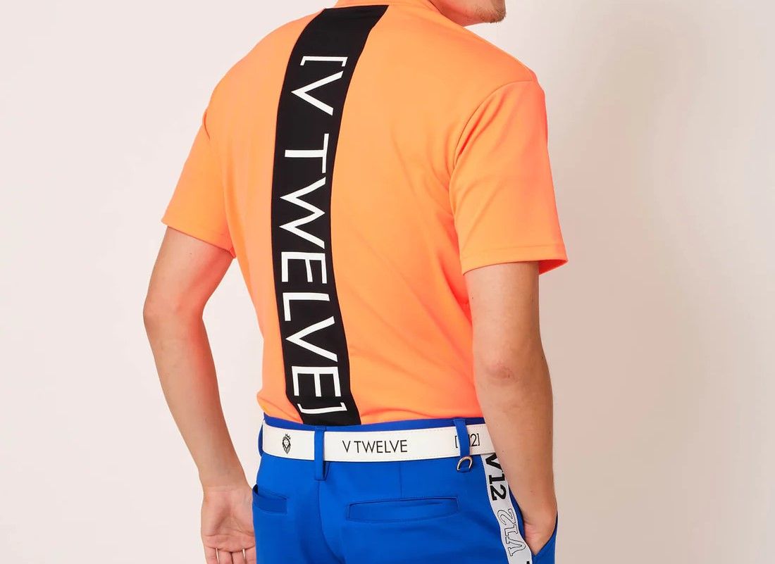 V12 - VERTICAL C MOCK | モックネック | Tシャツ | オレンジ | メンズ