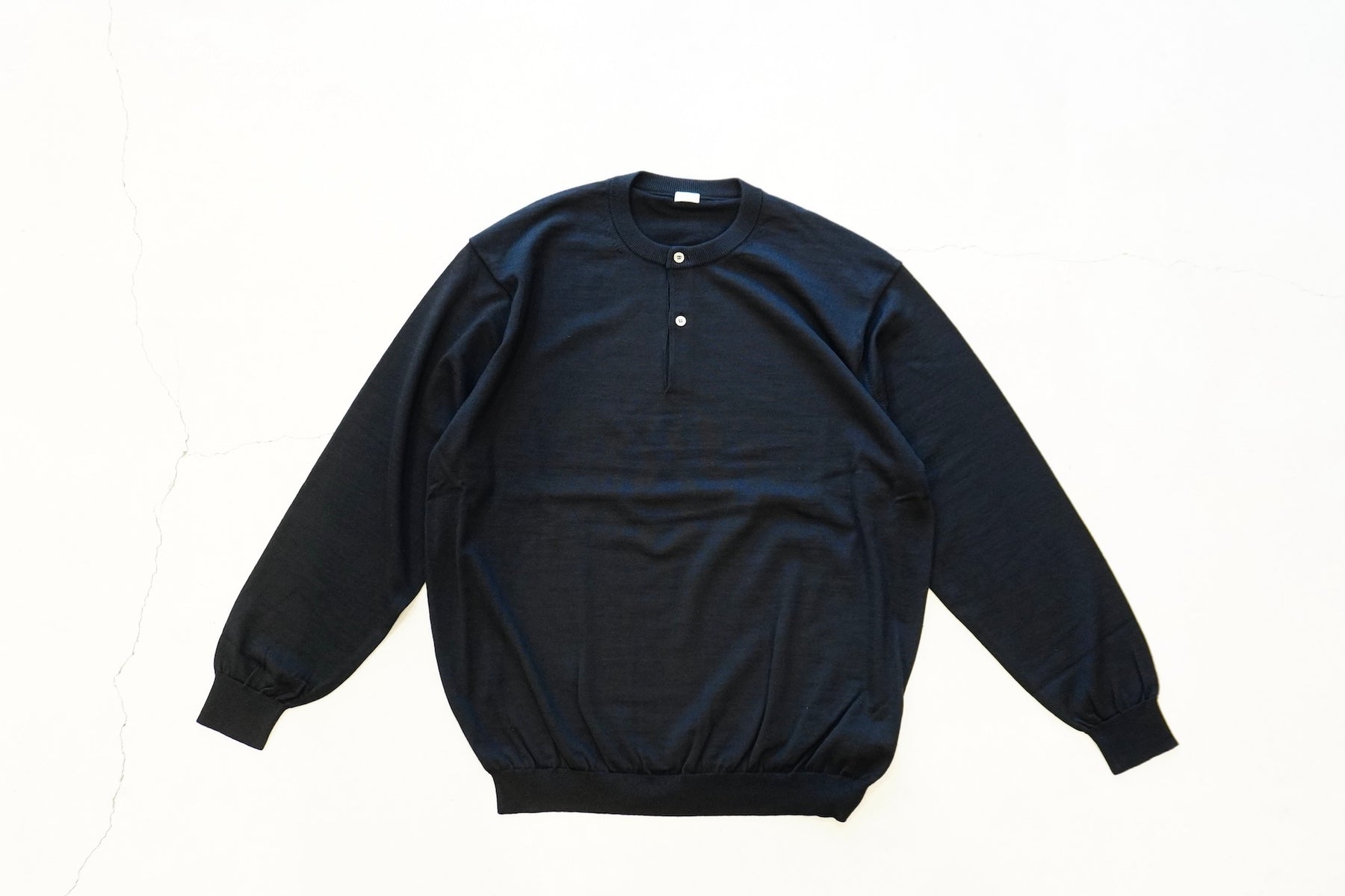 A.PRESSE / Wool Knit Henley Neck Sweater – web-inter