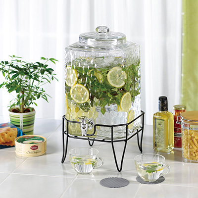 ガラスドリンクサーバー 10L スタンド付 - アウトドア・キャンプ用品
