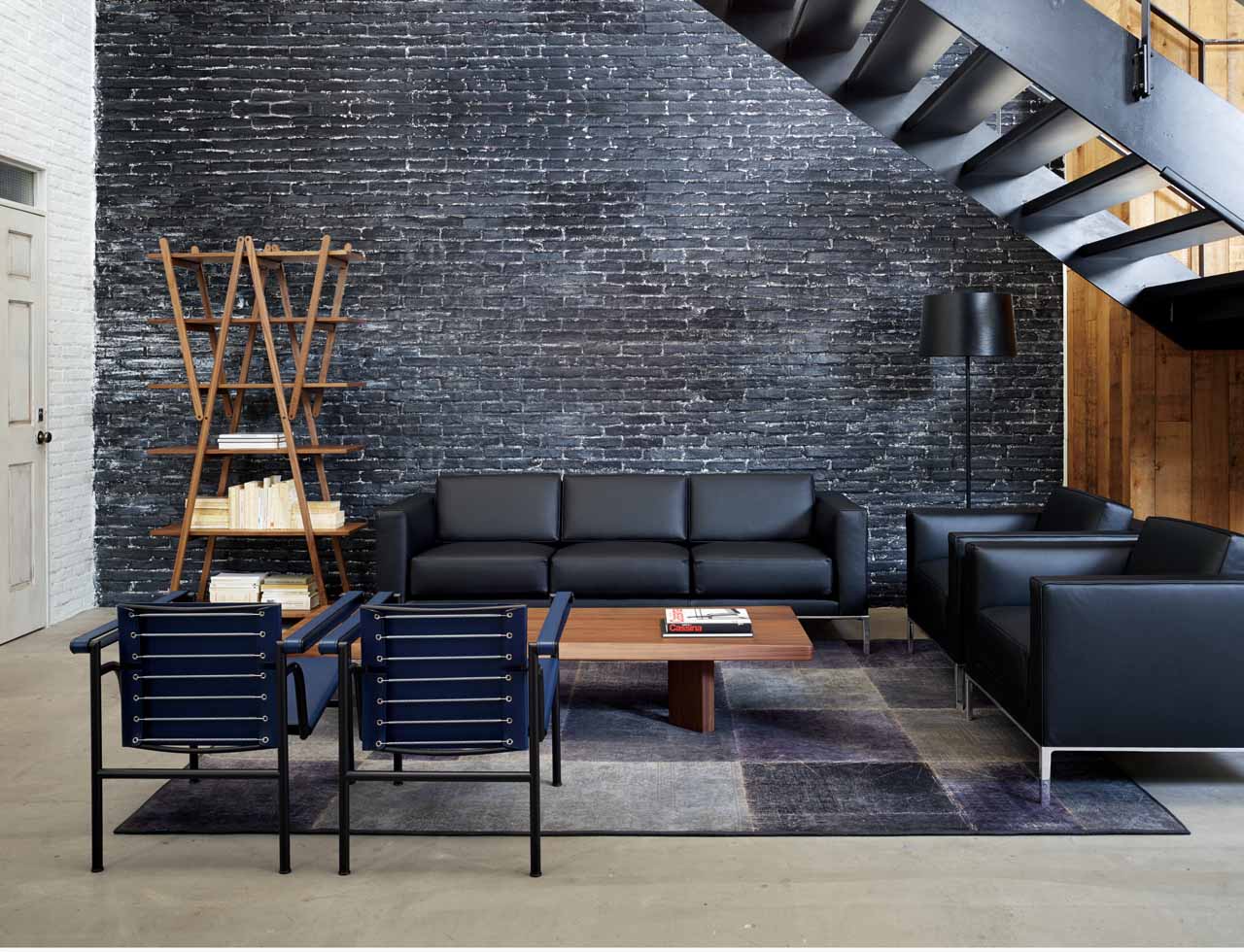 カッシーナ イクスシー ラウンジソファ ブラック 木製 アノニマス