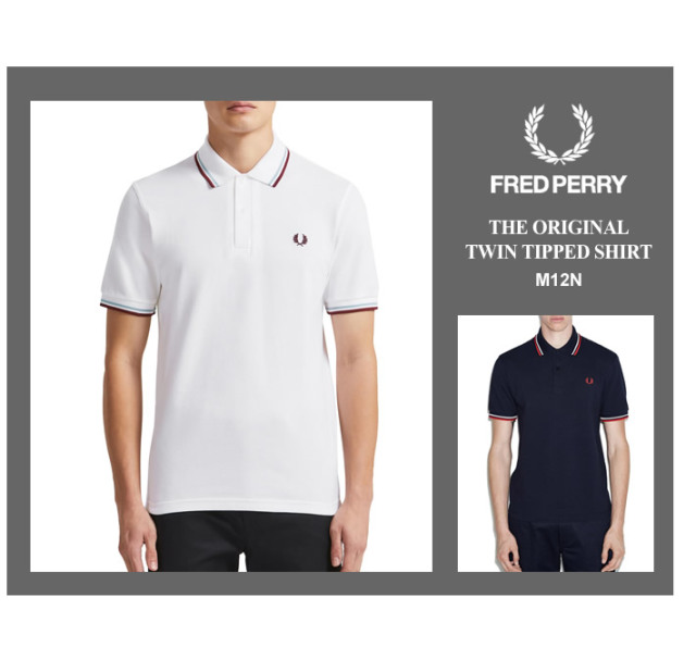 FRED PERRY［フレッドペリー］M12Nティップライン鹿の子ポロシャツ