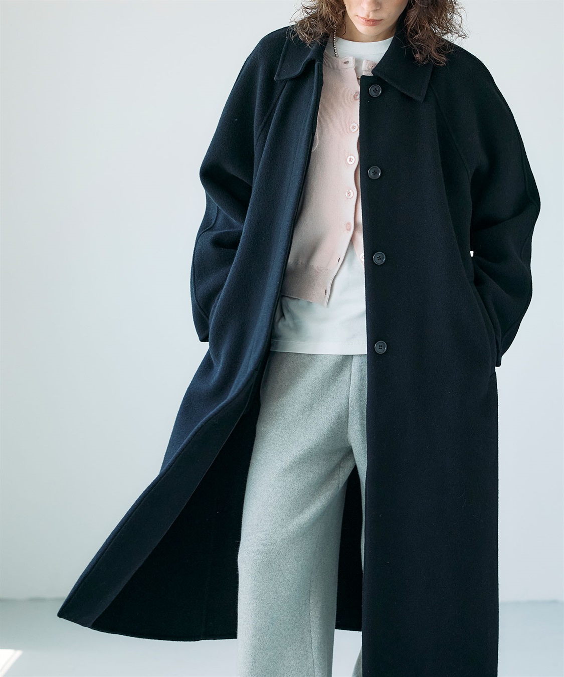 ウールメルトンステンカラーリバーコート N.O.R.C｜クロスプラス公式