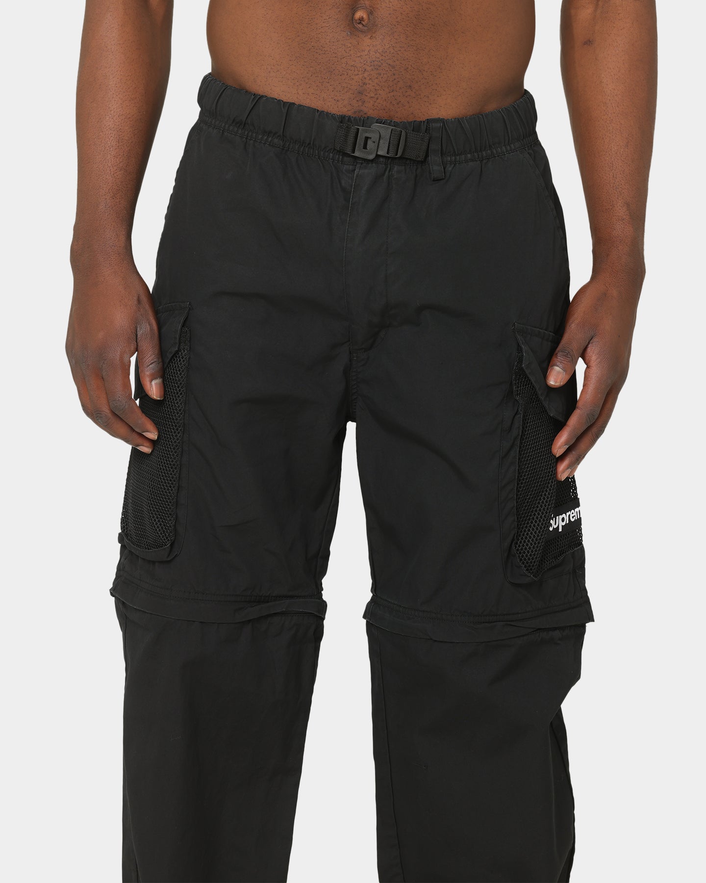 Supreme Mesh Pocket Belted Cargo Pants Black | Culture Kings US