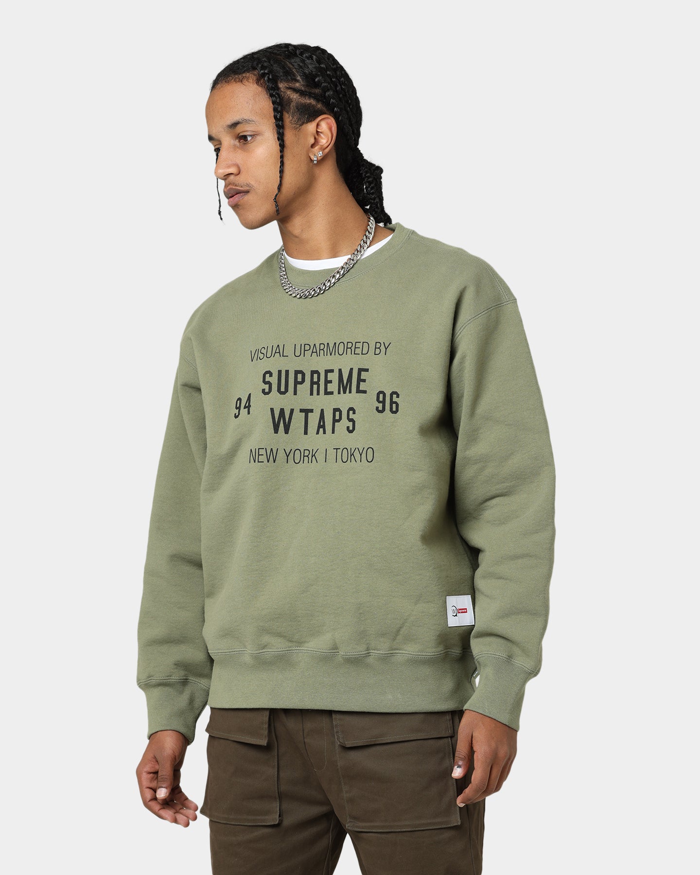 Supreme X WTAPS Crewneck Green | Culture Kings US