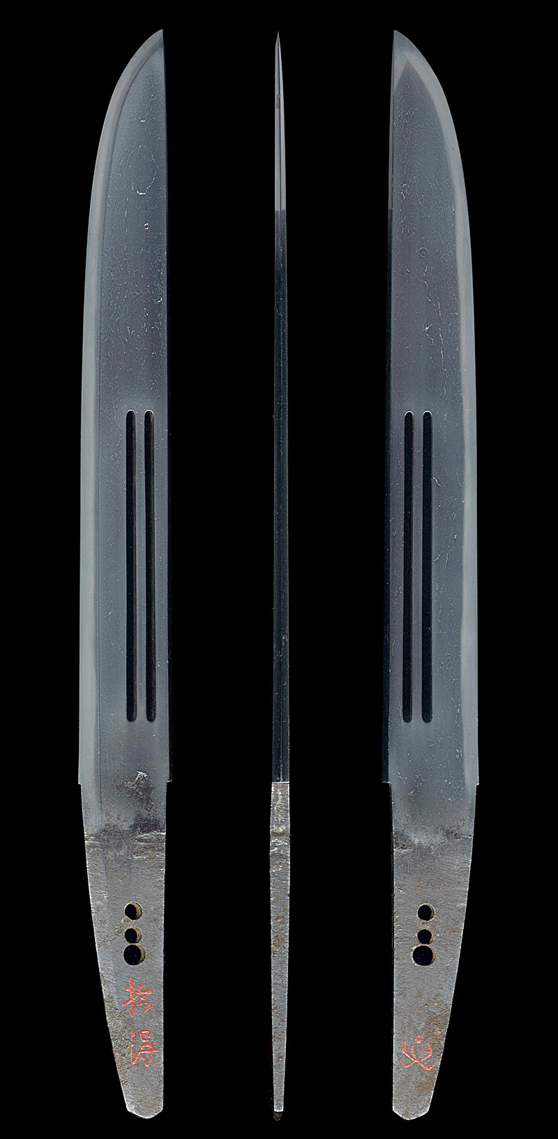 短刀 (越前下坂) (欄間透) 拾得(朱書) (蓮台文)｜日本刀 刀剣販売の