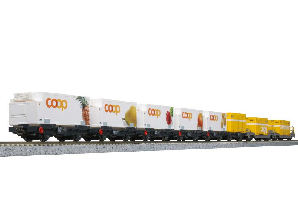 Kato 10-1731: Rhätische Bahn Container-Güterzug 8-teilig 1:150