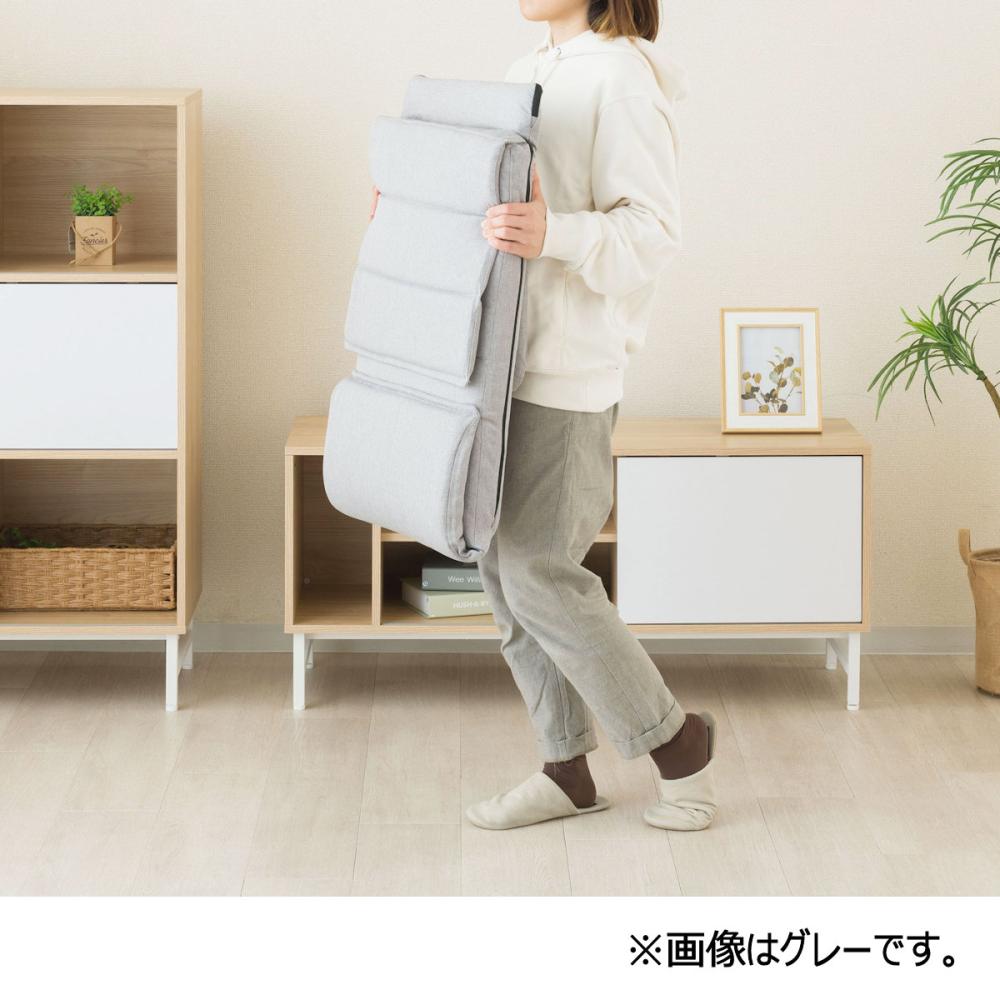 ドウシシャ いつでもどこでも背もたれ座椅子 スリム ベージュ NIDS