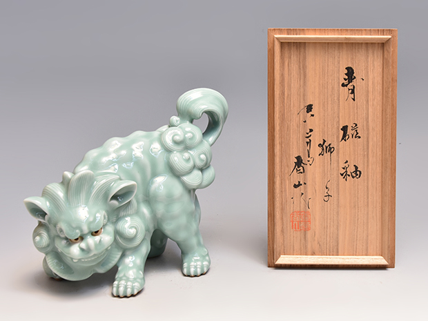 茶道具 青磁 鶏香合 時代箱付 V R5553 茶道具 青磁 鶏香合 時代箱付 V