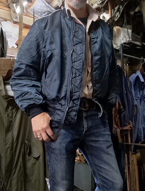 MA-1 ネイビー MADE IN USA 1990年代デッドストック ハテナ堂