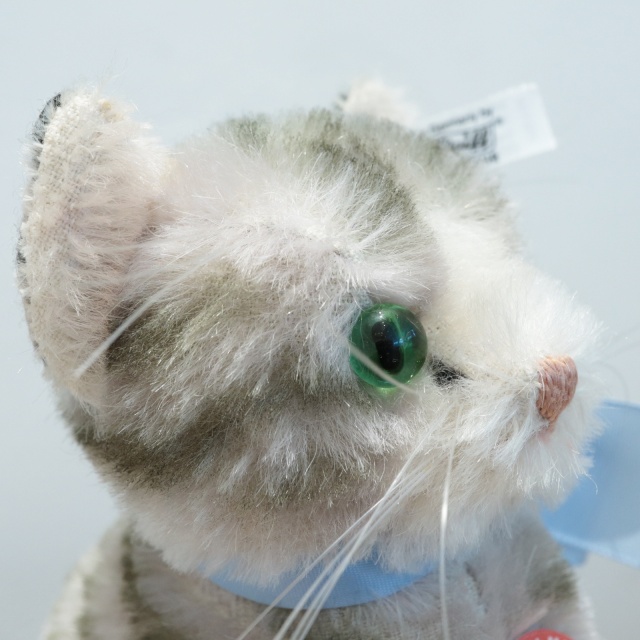 旧家蔵出し初出し品 日本製のシュタイフに似ている猫 7cm ボタン無し