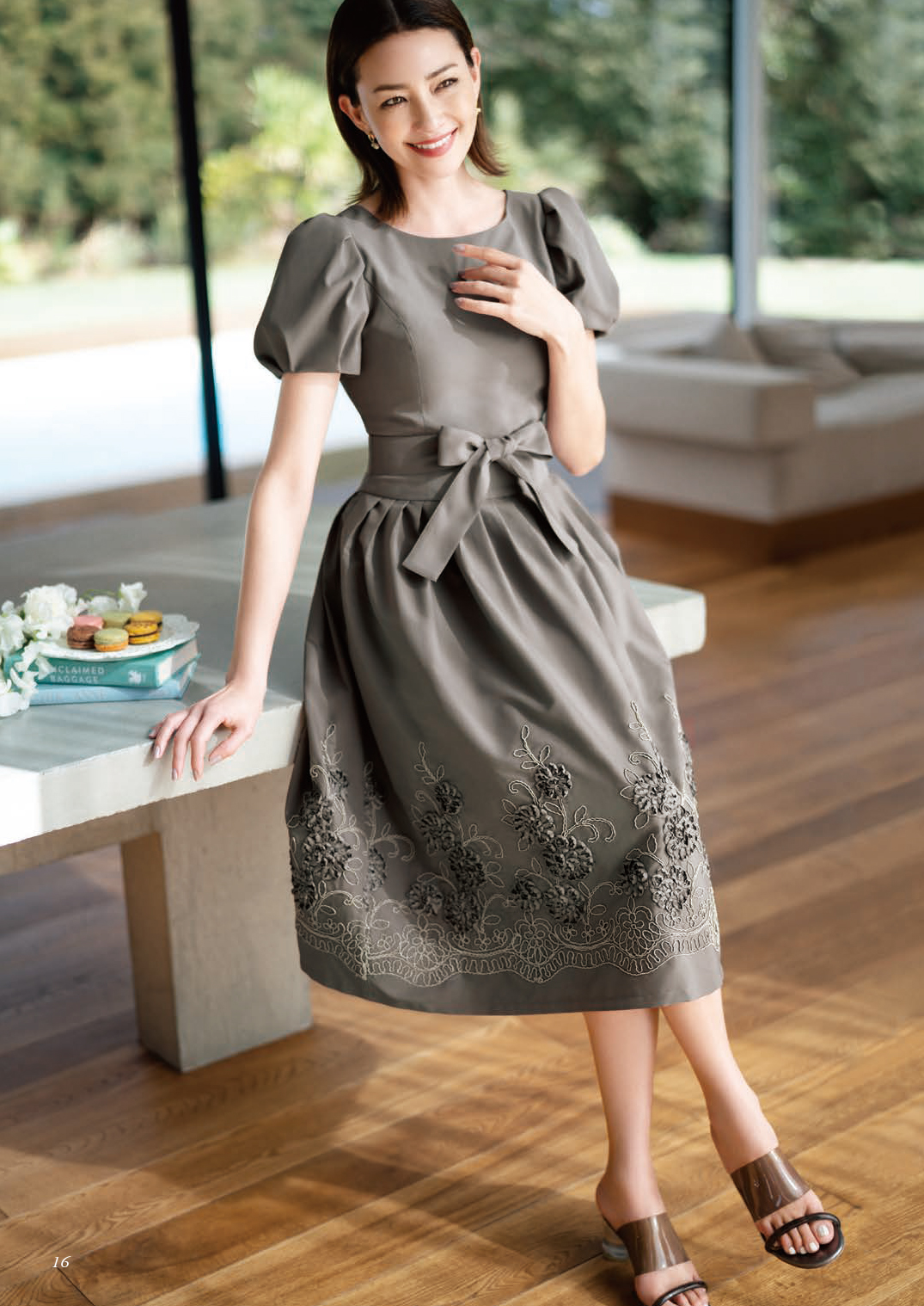 ブリティッシュローズドレス エムズグレイシー 40 ローズプリント