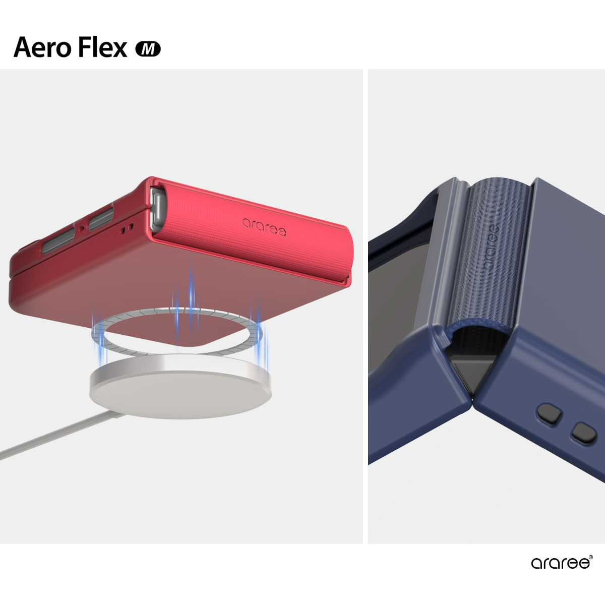 Qi2 / MagSafe対応 Aero Flex M ヒンジまで保護 カバー ケース【Galaxy