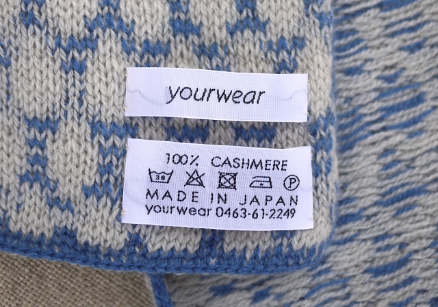 yourwear ユアウェア カシミヤドットジャカードストール 商品詳細