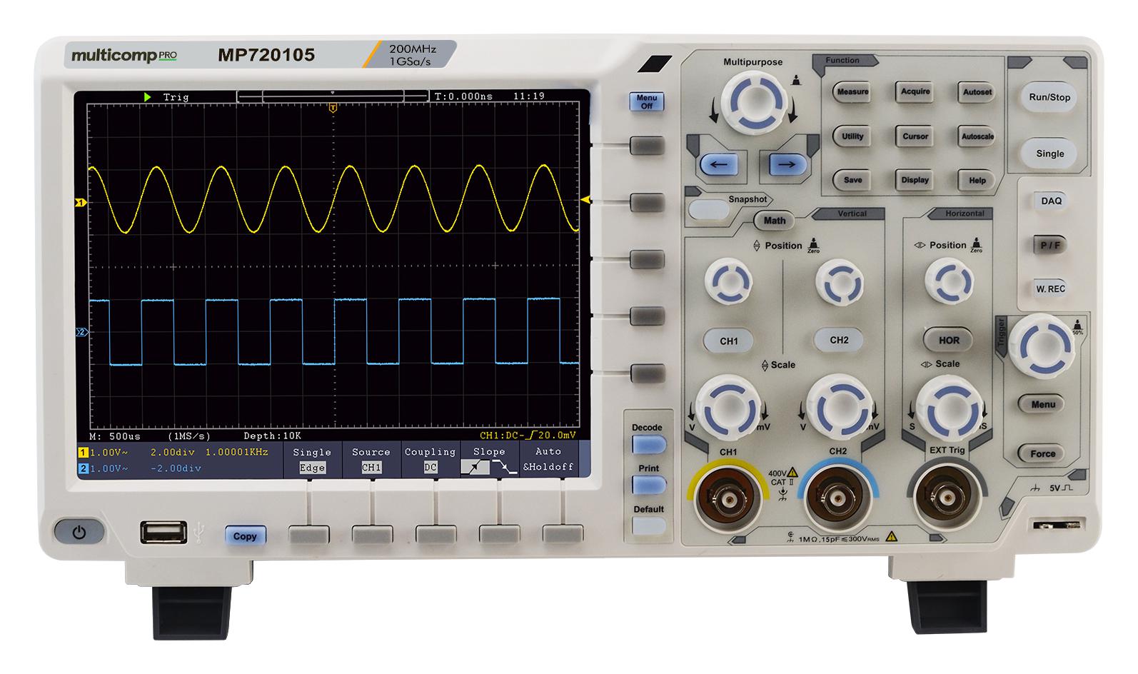 MP720105 US MULTICOMP PRO, Digital Oscilloscope, Multicomp Pro