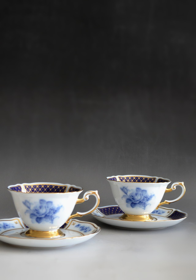 大倉陶園ブルーインペリアル カップ&ソーサー 2客セット