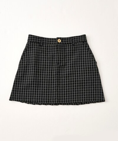チェックバックプリーツスカート(36(S) ブラック): Samantha Thavasa