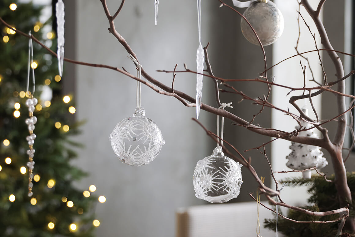 ShishiガラスボールStarsクリア8cm