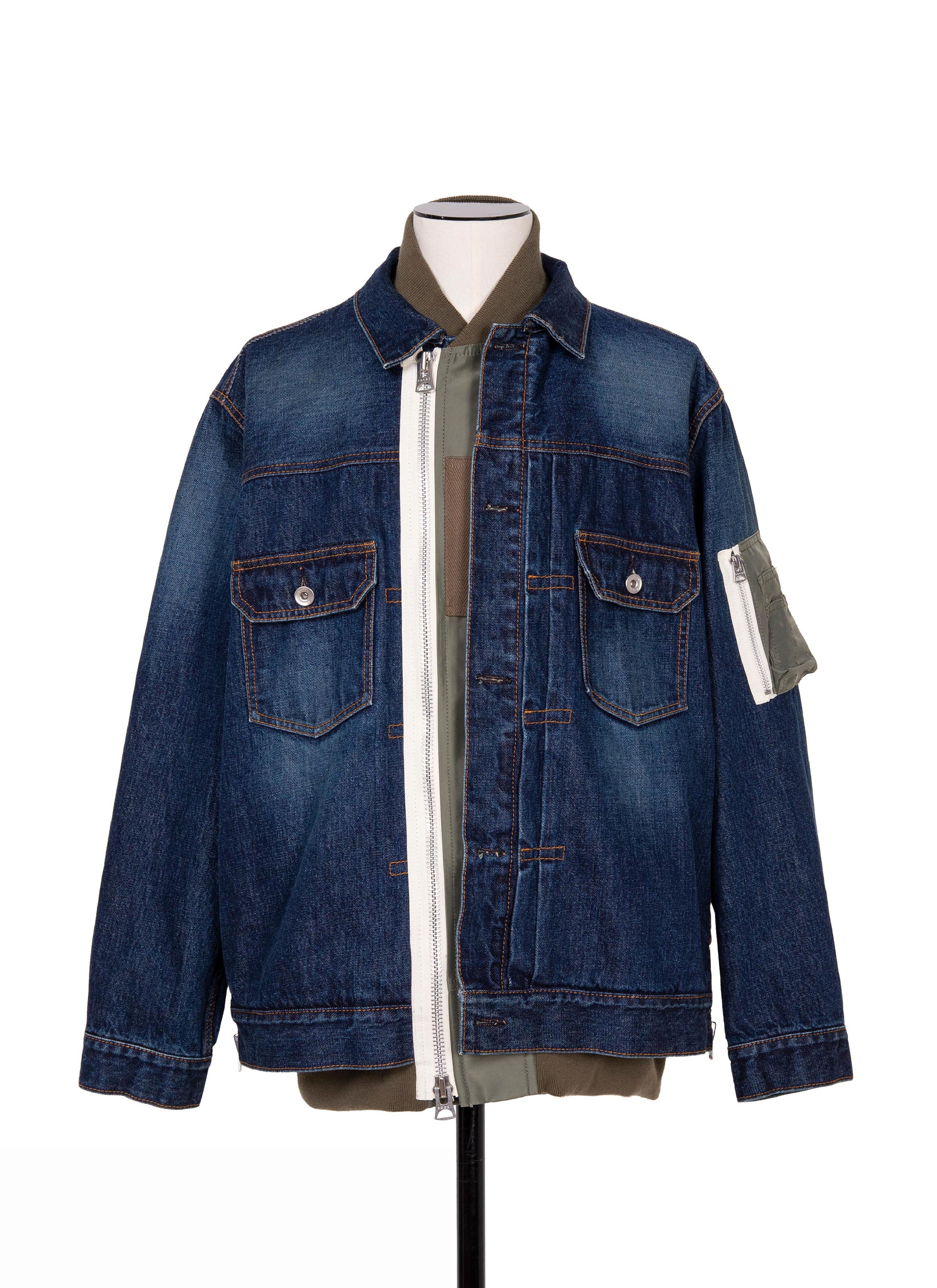 Denim x Nylon Twill Jacket | sacai Official Store サカイ オフィシャル