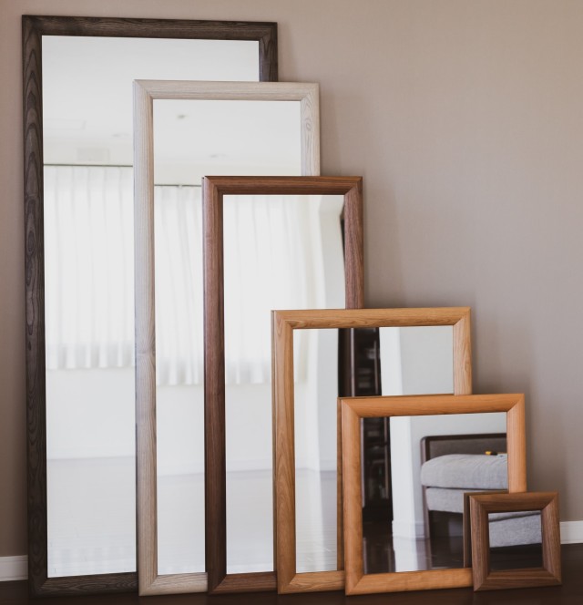 SENNOKI SOL ソル 80x180cm アメリカンチェリー材 姿見 立てかけミラー