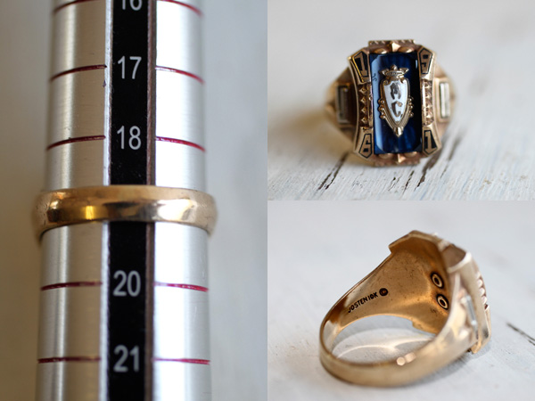 60s JOSTEN 1961 10K ゴールド カレッジリング☆クラスリング