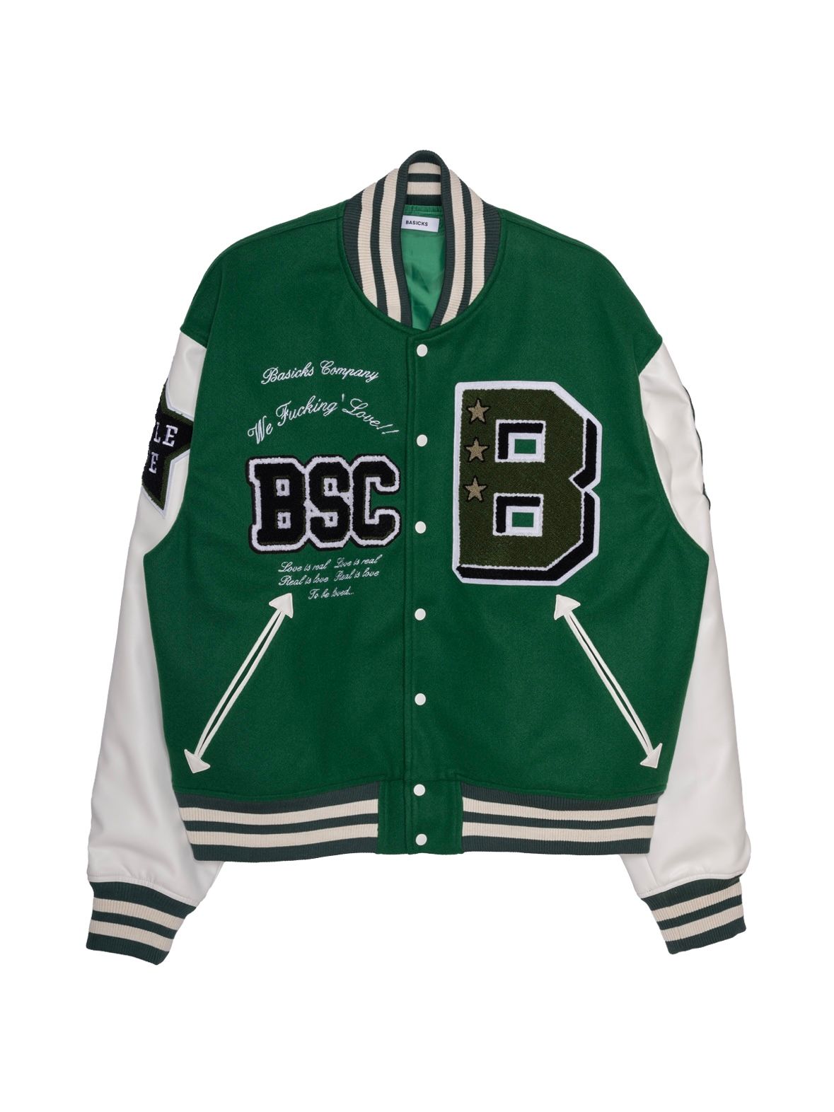 未使用 JEANS スタジャンS 緑 スキズ フィリックス着用 ピリ 未使用