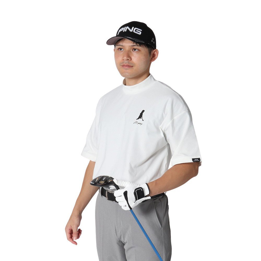 ピン（PING）（メンズ）ゴルフウェア 速乾 半袖 ハイネックシャツ 621