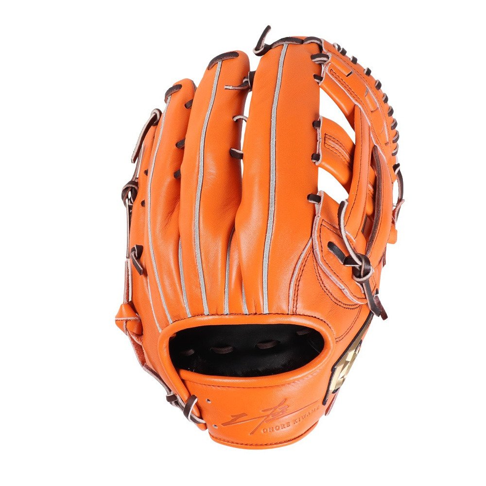 ハイゴールド 一般軟式 外野手用 左利き オレンジ ハイゴールド軟式