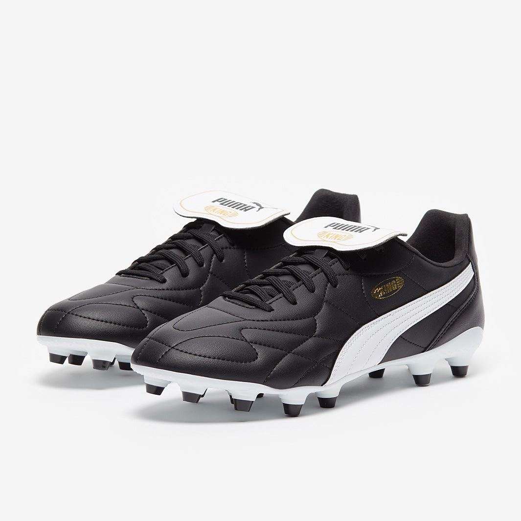 Puma King Top FG/AG - Puma Black/Puma White/Puma Gold - Mens Cleats
