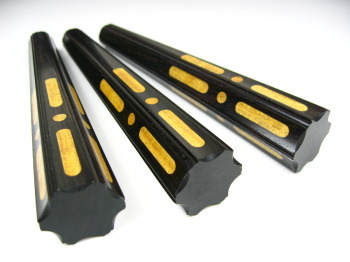 津軽三味線 糸巻き 象眼細工