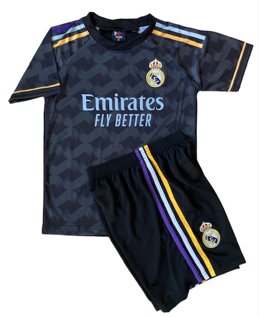 23/24 レアルマドリード アウェイ 黒 子供用上下セット レプリカ