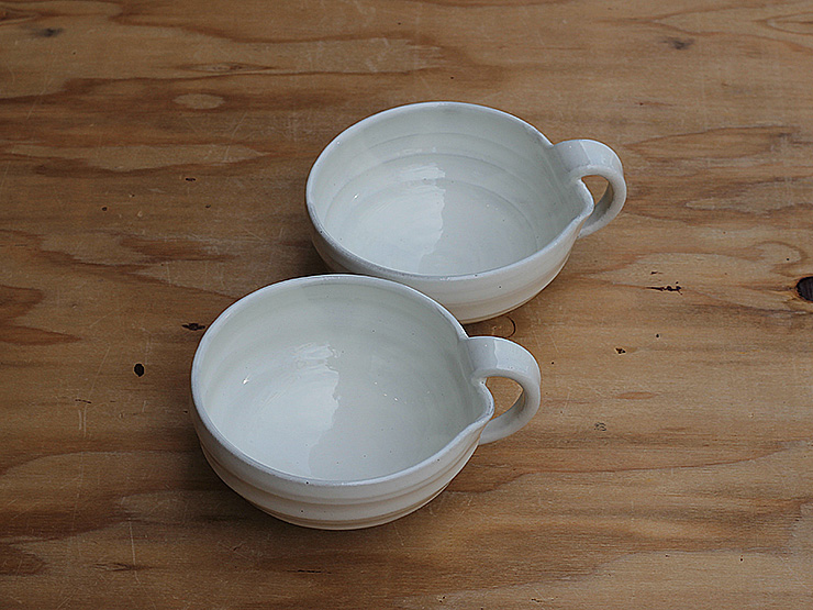 うつわ工房・粉引スープカップ／湯呑み/カップ/フリーボウル｜和食器