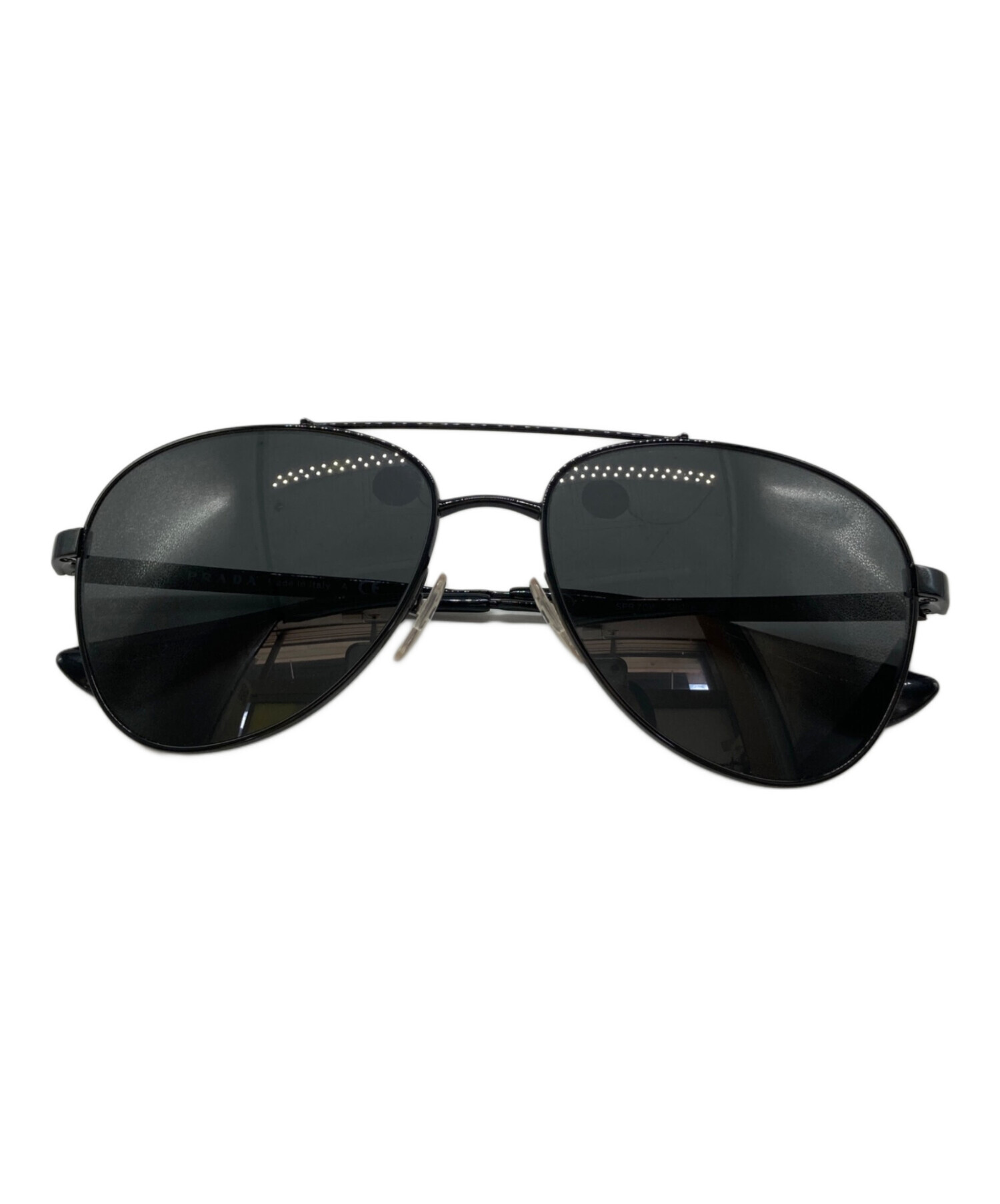 中古・古着通販】PRADA (プラダ) ティアドロップサングラス ブラック
