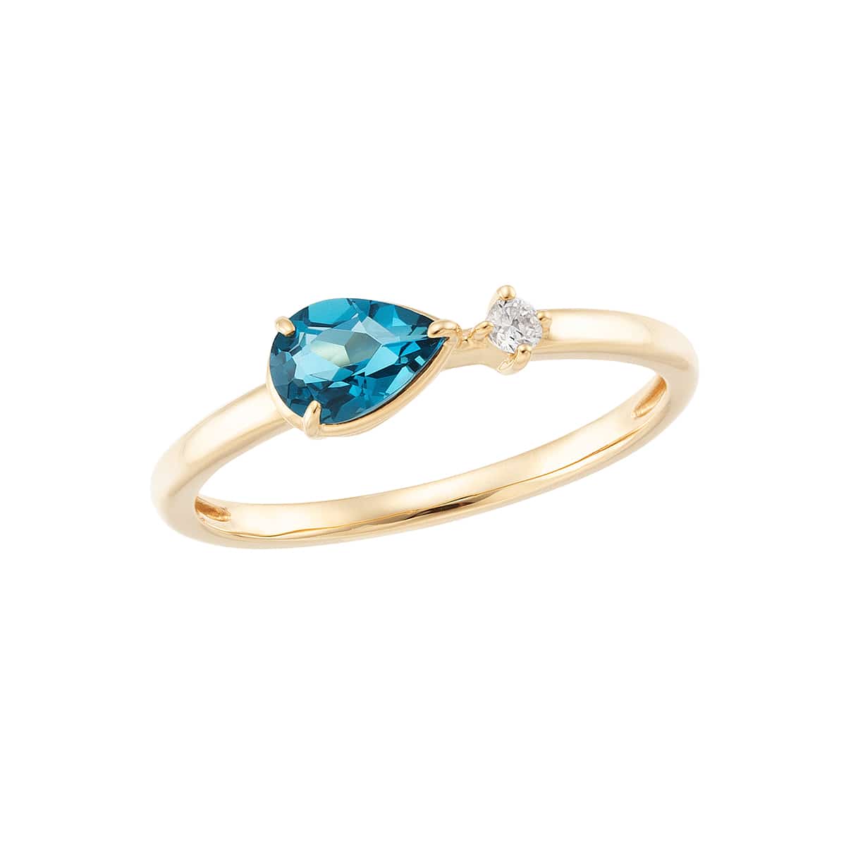 K10イエローゴールドロンドンブルートパーズリング(RFR761-002