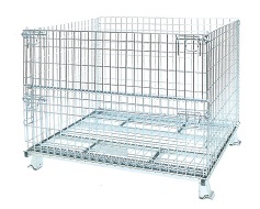 ボックスパレット販売】メッシュパレット・スチール製折りたたみ