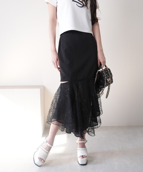 LIP SERVICE（リップサービス） スカート シアーチェックマーメイド