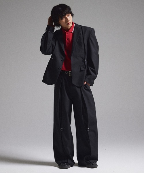 GRANCY ポロシャツ 「GRANCY」Ziplayered Wideshort Poloshirt