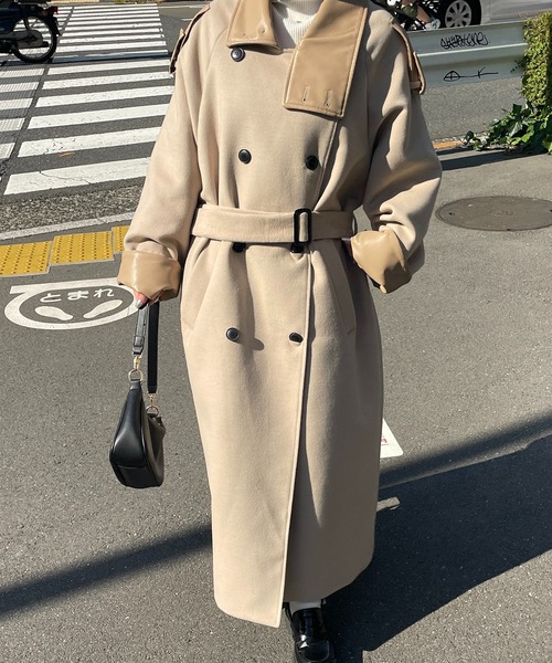 RiLi（リリ） コート アウター スタンドカラーロングコート「RL