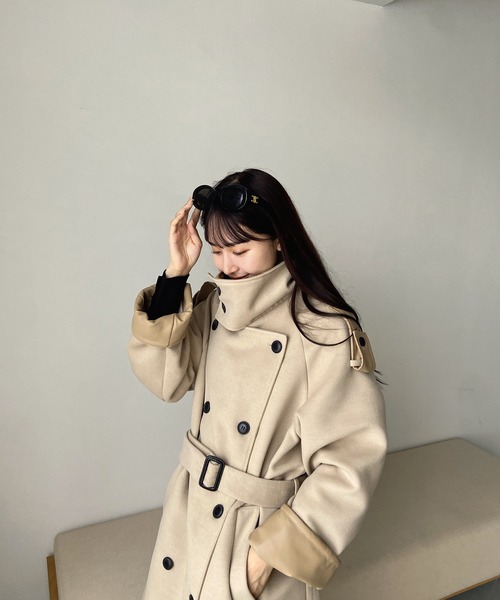 RiLi（リリ） コート アウター スタンドカラーロングコート「RL