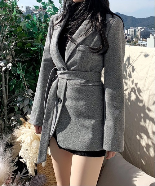 gossip!ロサンゼルス ワンピース タートルネックリブニットミニ